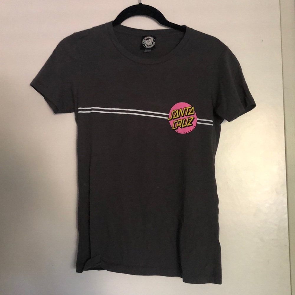 Santa Cruz dark gray short-sleeved T-shirt